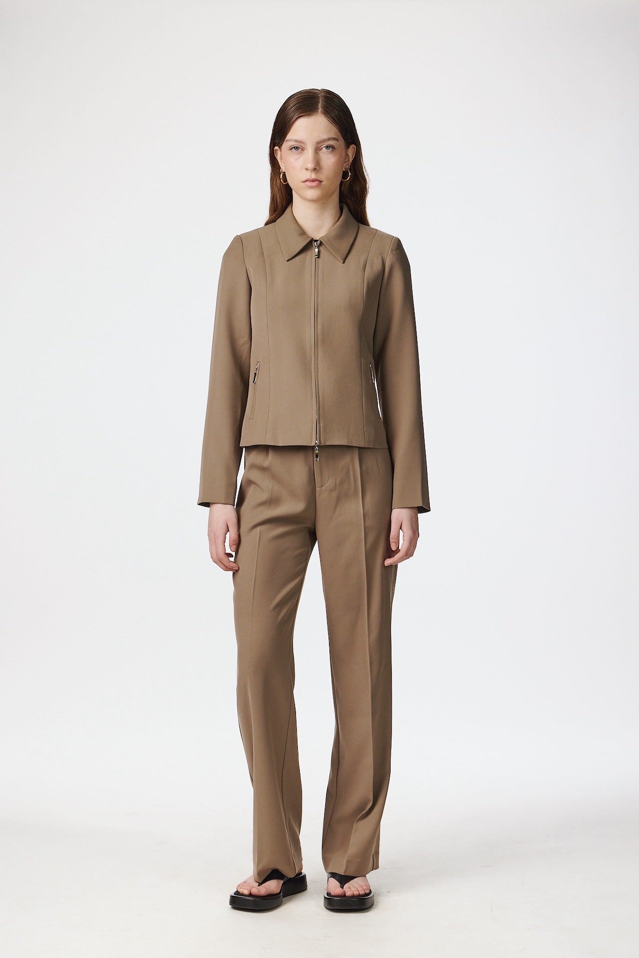 Lynlås jakke - Cargo/Beige