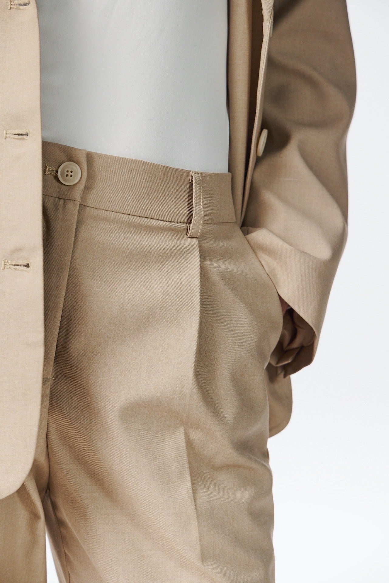 Habitbukser med vidde - Beige