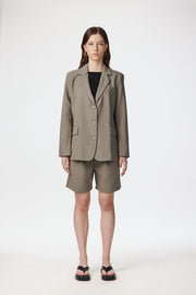 Sage langærmet Blazer - Grøn/khaki