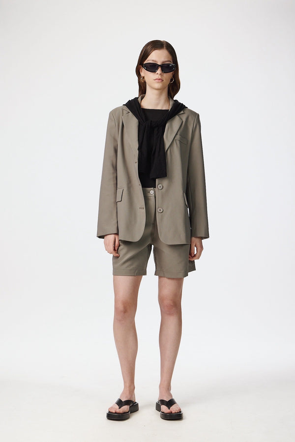 Relaxed suit khaki