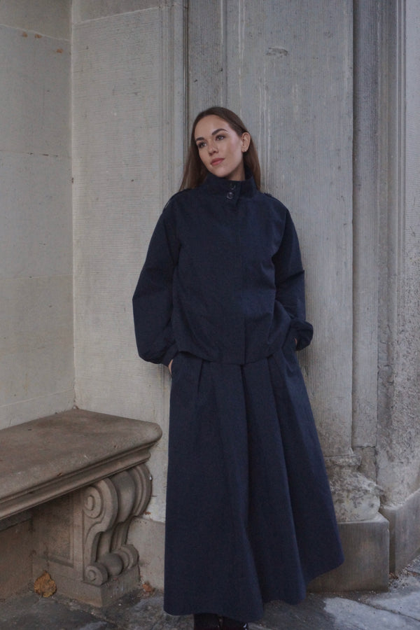 Maxinederdel med volume - Navy
