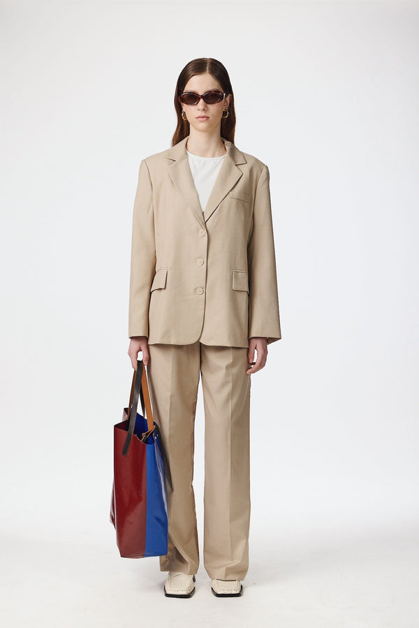 Oversize suit beige