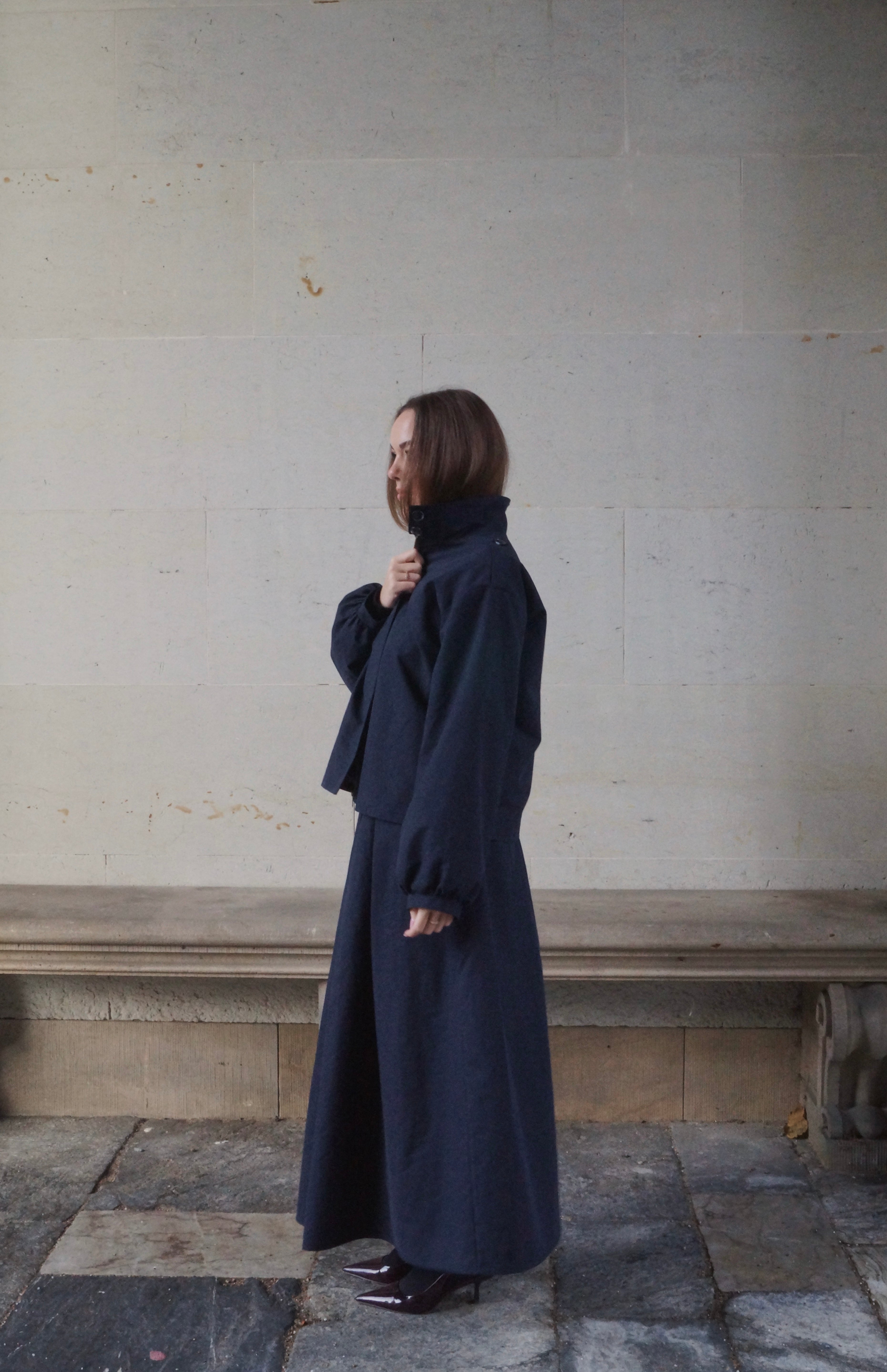 Maxinederdel med volume - Navy