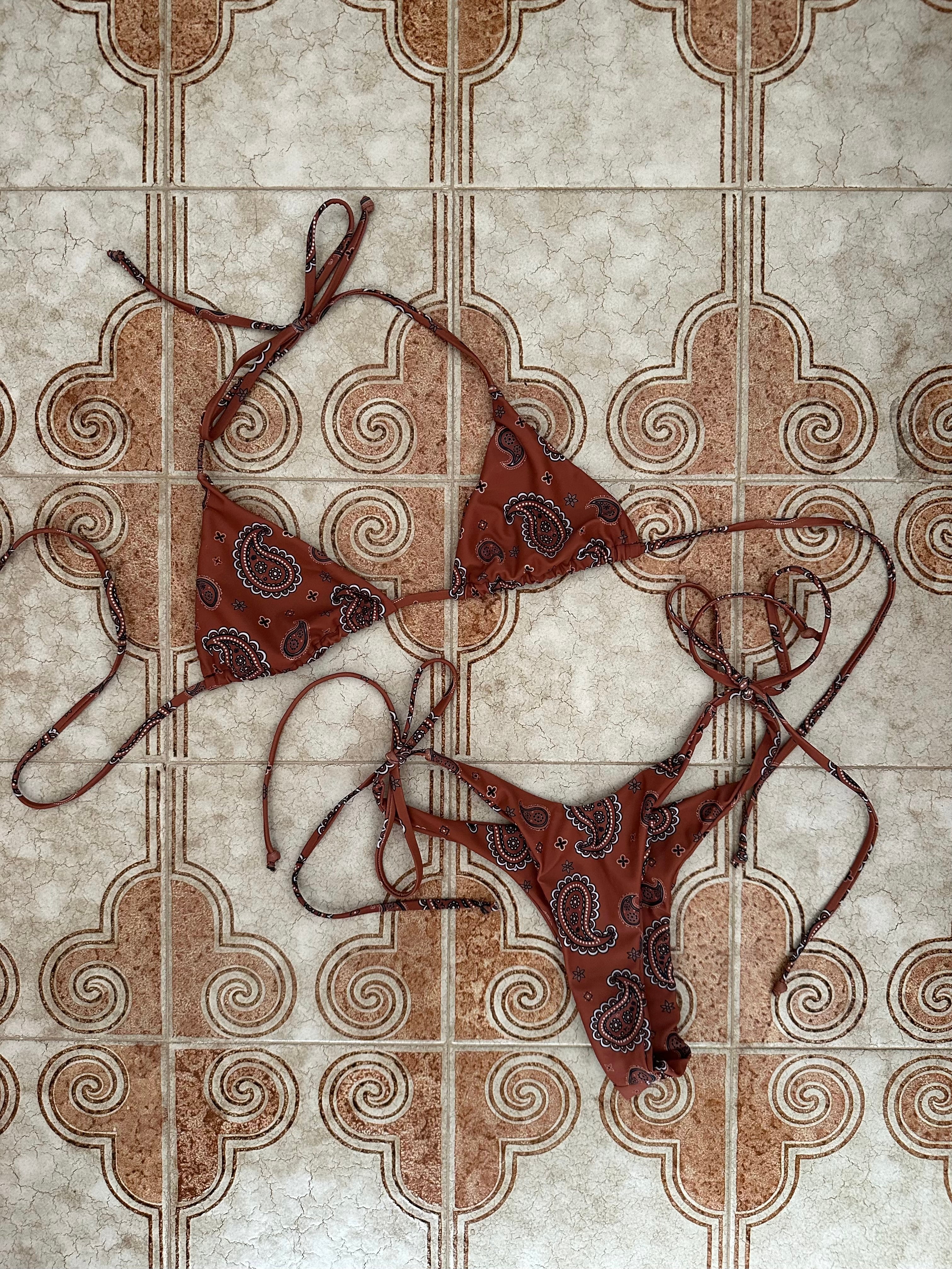 Paisley bikini - Brun