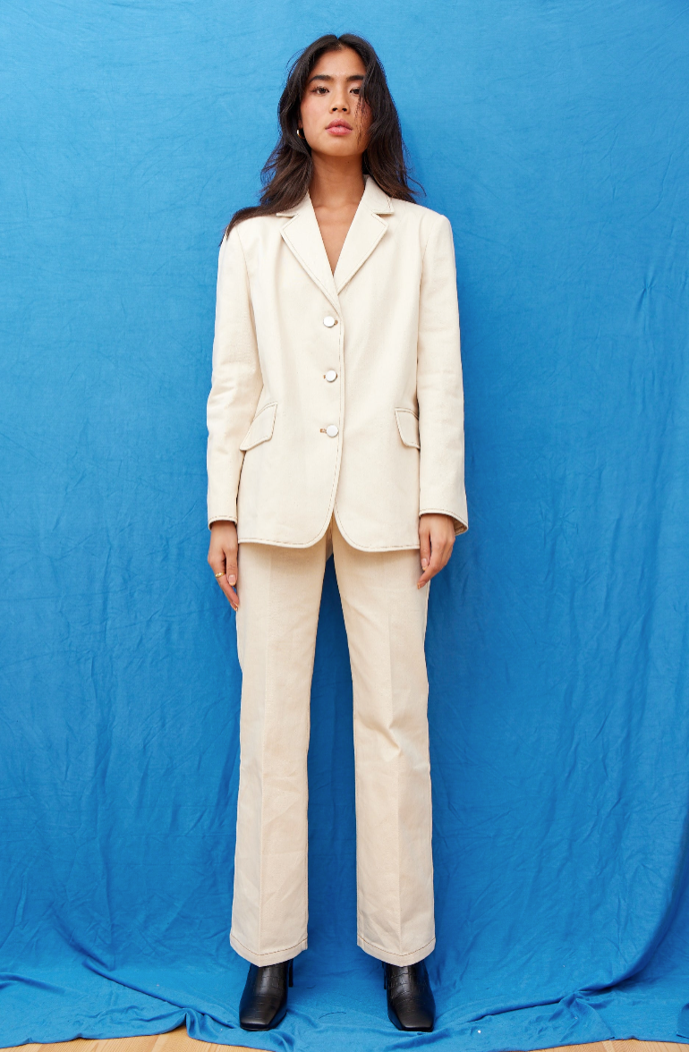 Denim Blazer - Off White