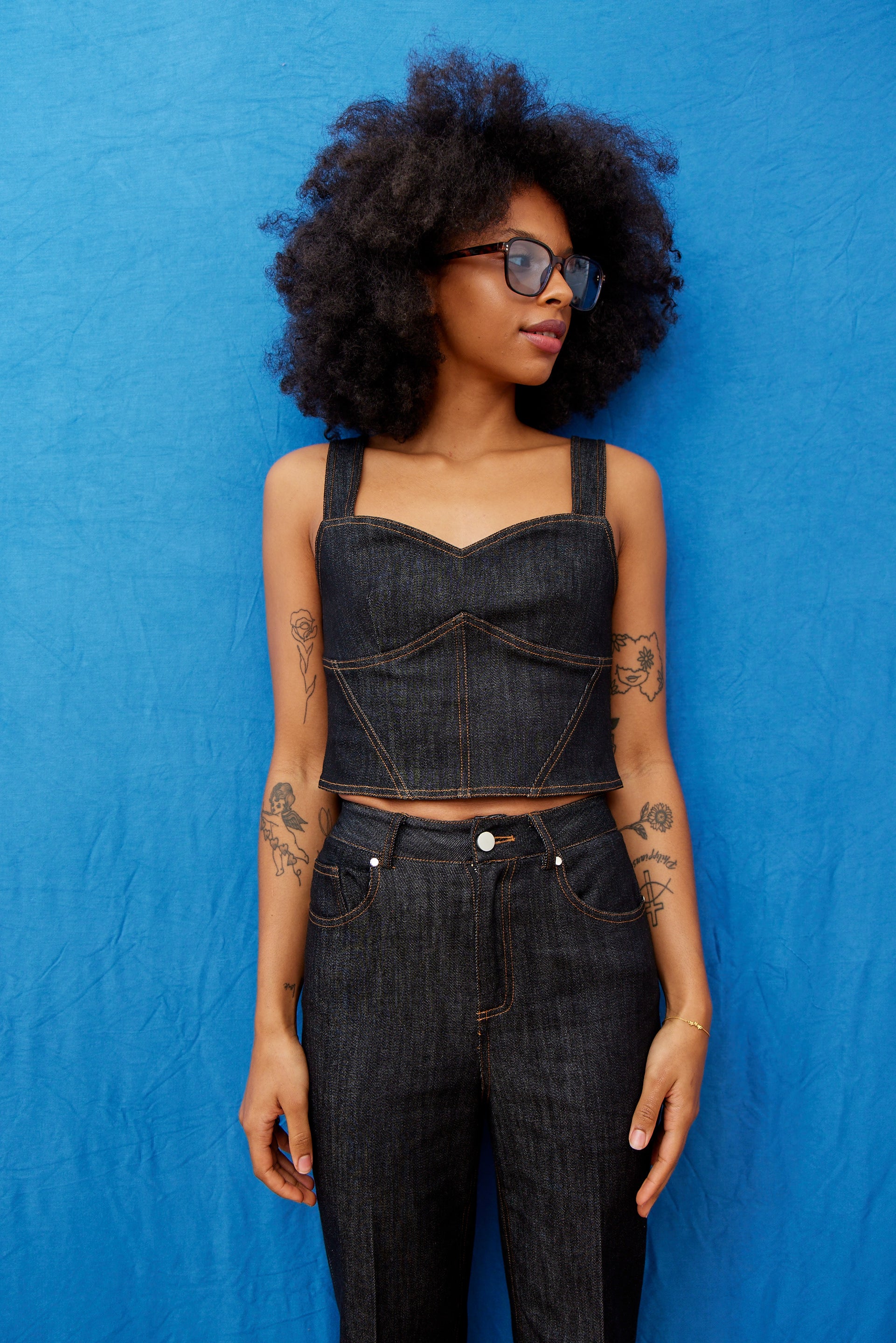 Denim top - Dark Navy
